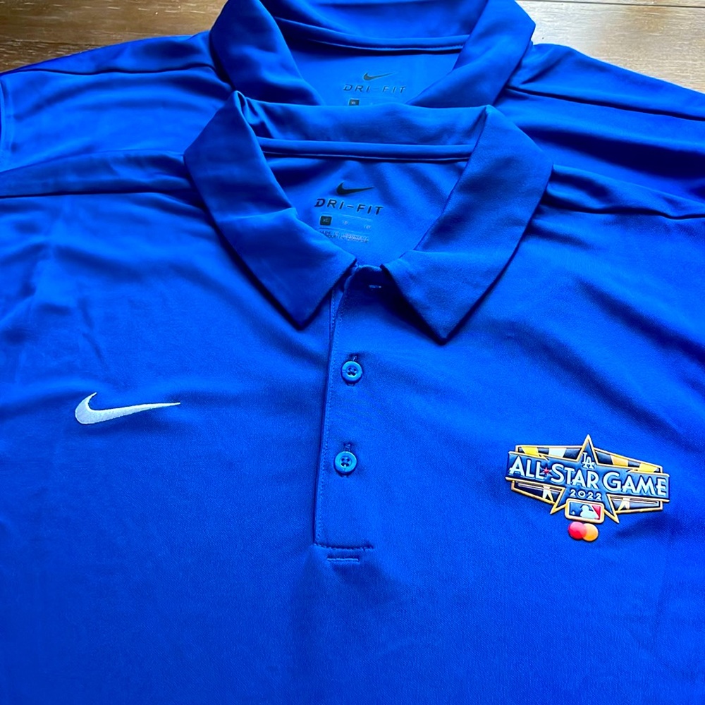 Nike short sleeve drifit blue polo shirts NBL 2022